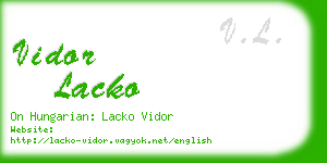 vidor lacko business card